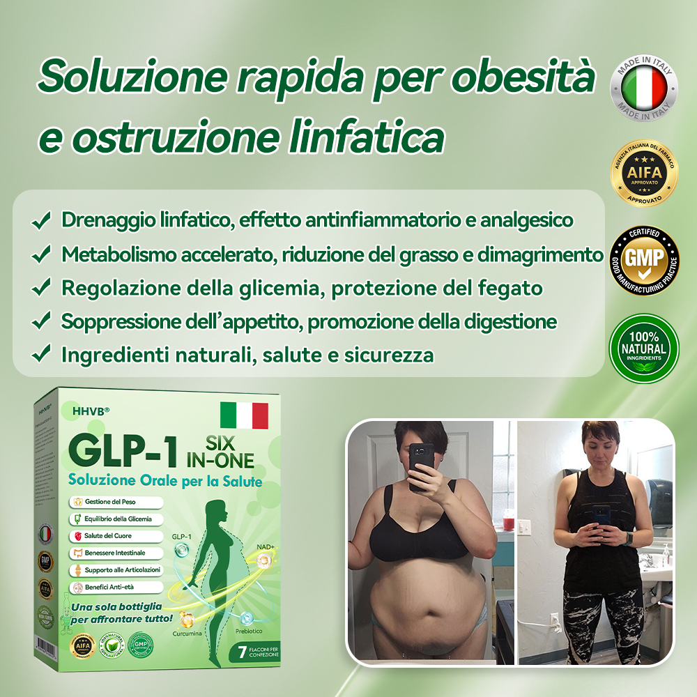 💧𝐇𝐇𝐕𝐁® 𝐆𝐋𝐏-𝟏 𝐒𝐨𝐥𝐮𝐳𝐢𝐨𝐧𝐞 𝐎𝐫𝐚𝐥𝐞 𝐒𝐞𝐢-𝐢𝐧-𝐔𝐧𝐨 𝐩𝐞𝐫 𝐥𝐚 𝐒𝐚𝐥𝐮𝐭𝐞