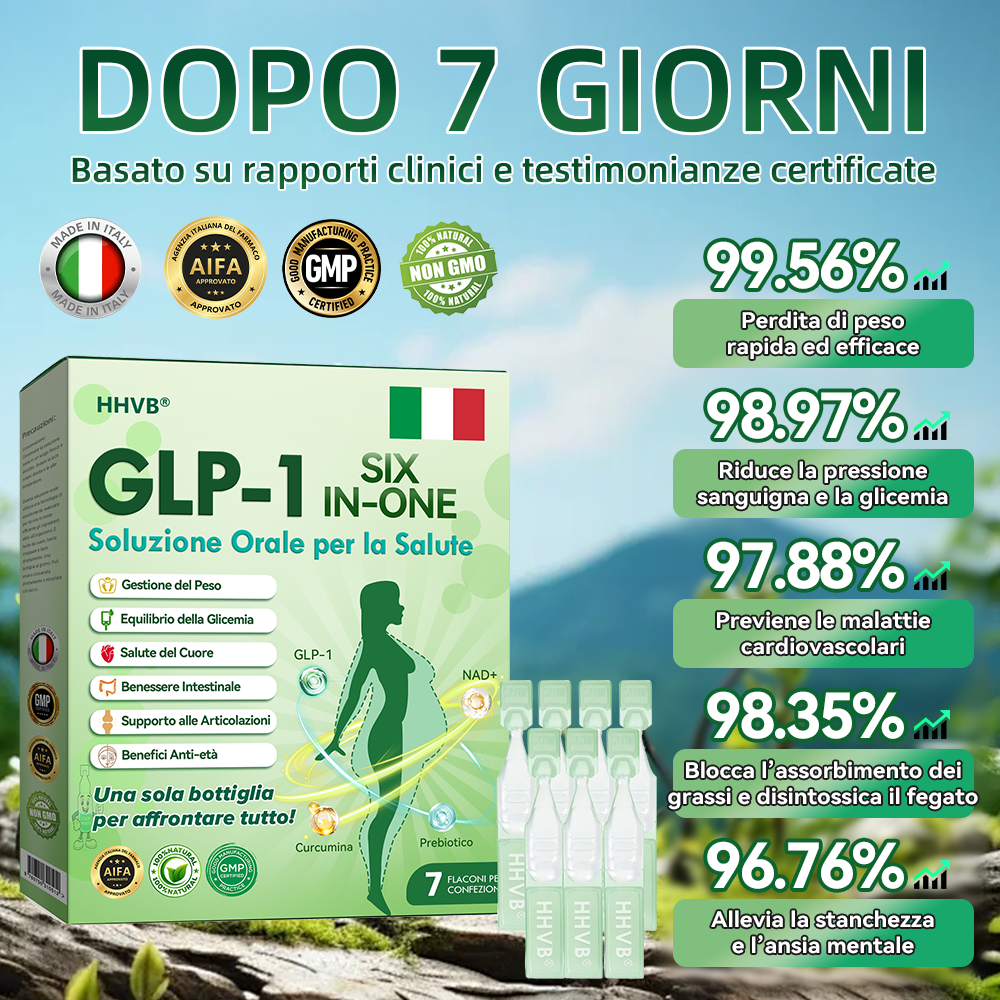 💧𝐇𝐇𝐕𝐁® 𝐆𝐋𝐏-𝟏 𝐒𝐨𝐥𝐮𝐳𝐢𝐨𝐧𝐞 𝐎𝐫𝐚𝐥𝐞 𝐒𝐞𝐢-𝐢𝐧-𝐔𝐧𝐨 𝐩𝐞𝐫 𝐥𝐚 𝐒𝐚𝐥𝐮𝐭𝐞