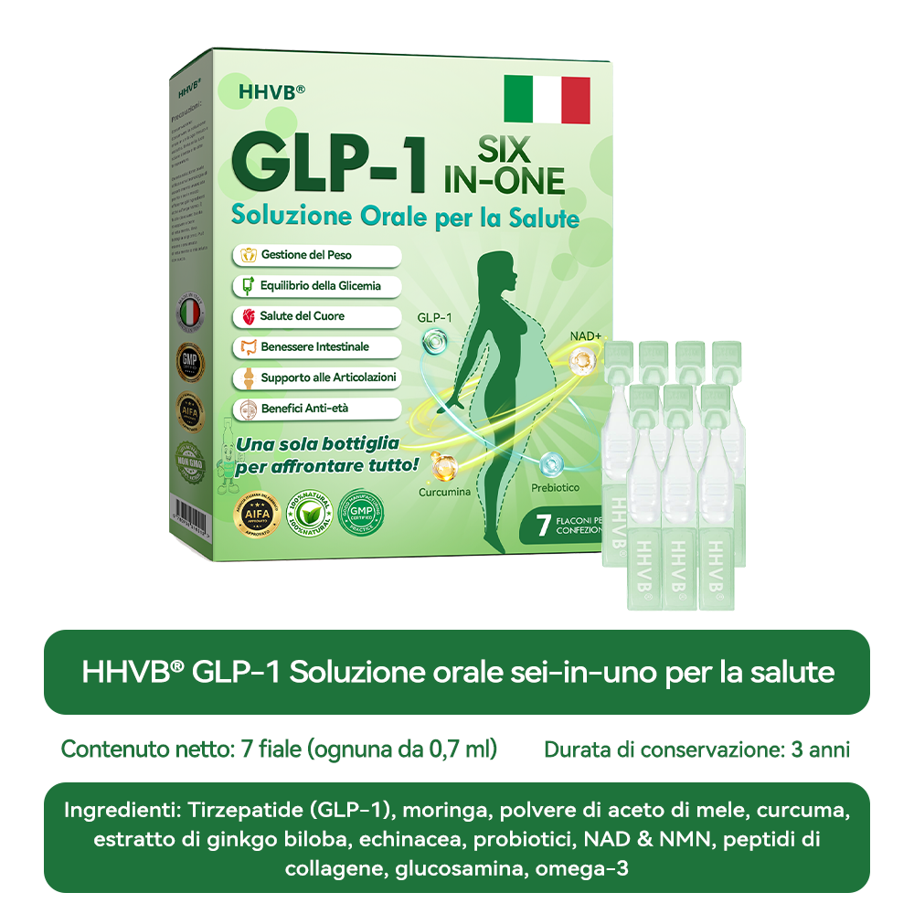 💧𝐇𝐇𝐕𝐁® 𝐆𝐋𝐏-𝟏 𝐒𝐨𝐥𝐮𝐳𝐢𝐨𝐧𝐞 𝐎𝐫𝐚𝐥𝐞 𝐒𝐞𝐢-𝐢𝐧-𝐔𝐧𝐨 𝐩𝐞𝐫 𝐥𝐚 𝐒𝐚𝐥𝐮𝐭𝐞